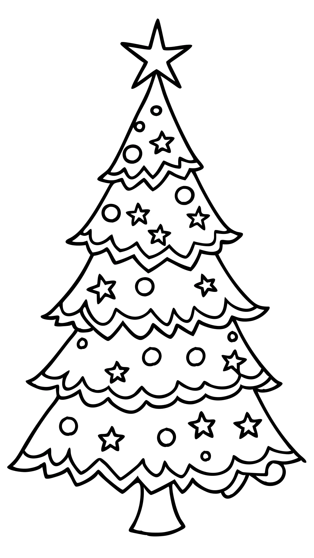 free christmas tree printable coloring pages